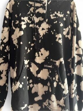 Black and white Tie-Dye Hoodie CRSSD Sweater